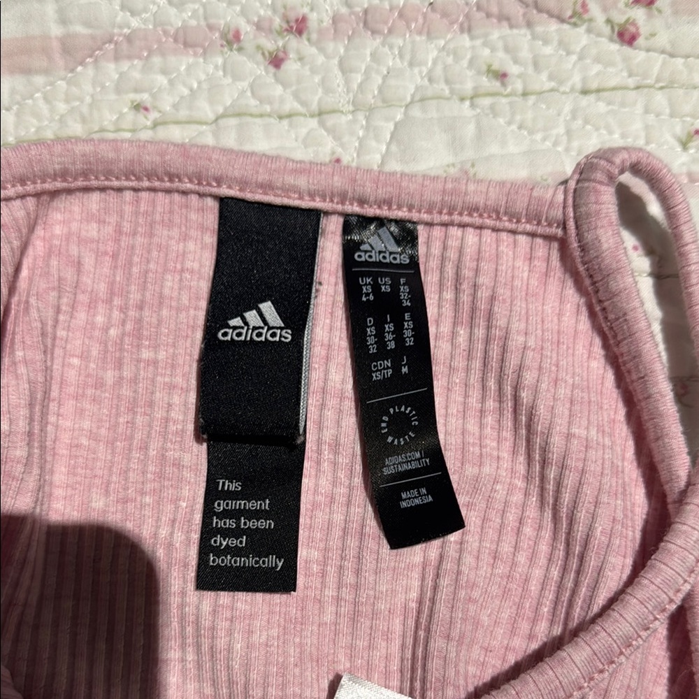 Adidas Pink Ribbed Tank Top - Picture 4 of 4